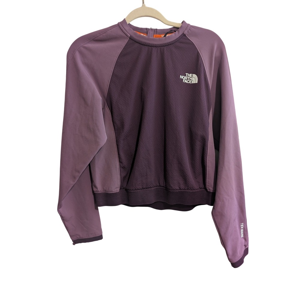 The North Face Tekware FlashDry Pullover Womens Large Purple Mixed Media‎ Top